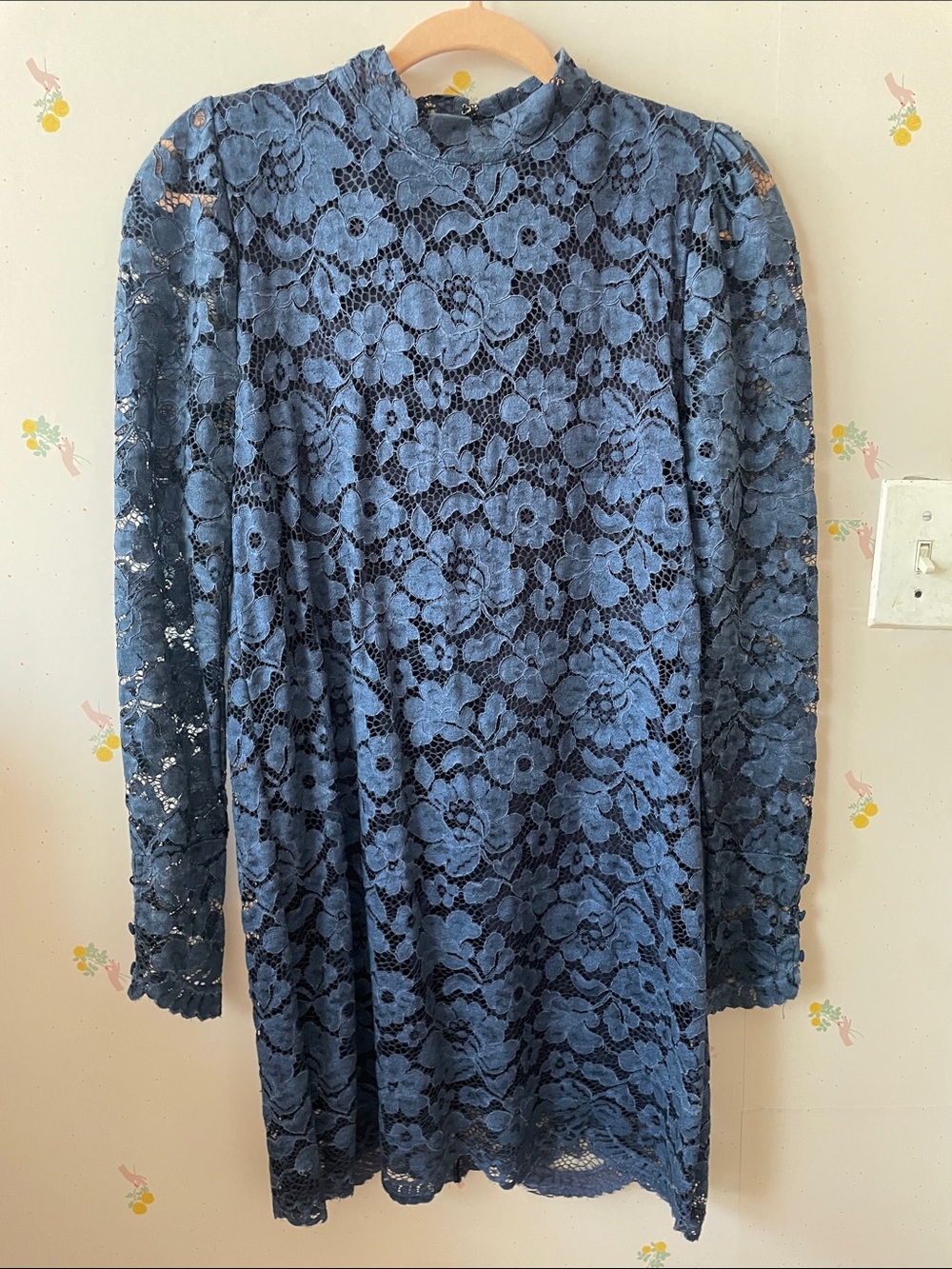 Zara Blue Lace Mini Dress